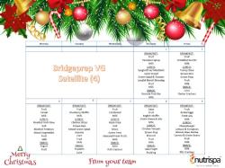 Lunch Menu for December 