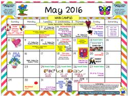 MAIN Campus - May Calendar