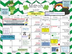 March Calendar with Testing Calendar 