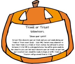 Trunk or Treat Volunteers