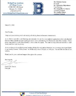 Parent Letter Regarding Zoom and Remote Office Hours