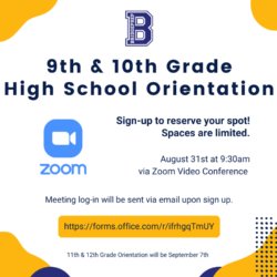 9th & 10th GRADE HIGH SCHOOL ORIENTATION