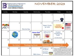 November Calendar!  