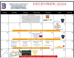 December Activities Calendar!