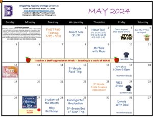 May Calendar 