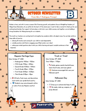 October is almost here! Here is Mrs. Rodriguez’s monthly newsletter 